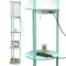 Simple Designs 62.5" Round Modern Shelf Etagere Organizer Storage Floor Lamp With 2 Usb Charging Ports, Aqua